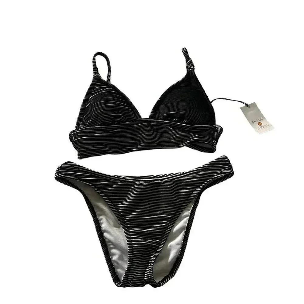 Like New Bikini White Black/White Size Small, 34B, 36A
